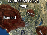 GTA 지도로보는 LA산불 피해 수준