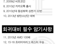 회귀했을때 써먹을 반드시 외워둬야 하는 암기사항