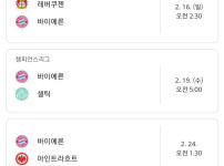 다가오는 뮌헨 일정