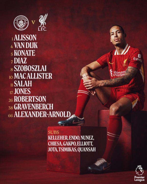 맨시티 vs 리버풀 라인업