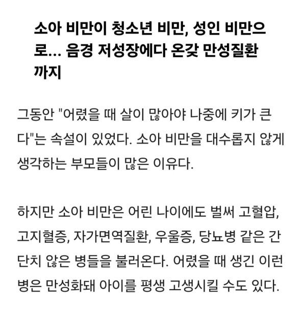남녀 소아청소년 비만율 증가 추이