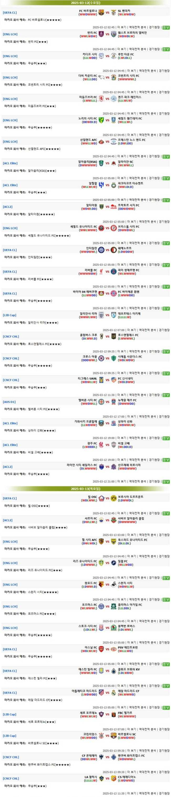 2025년3월12일~3월13일 마카오예측  올스티비