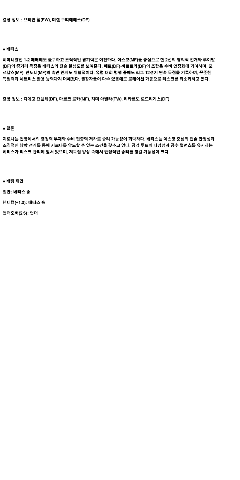 2025년 04월 22일 지로나 베티스 해외스포츠 분석 및 중계 올스티비