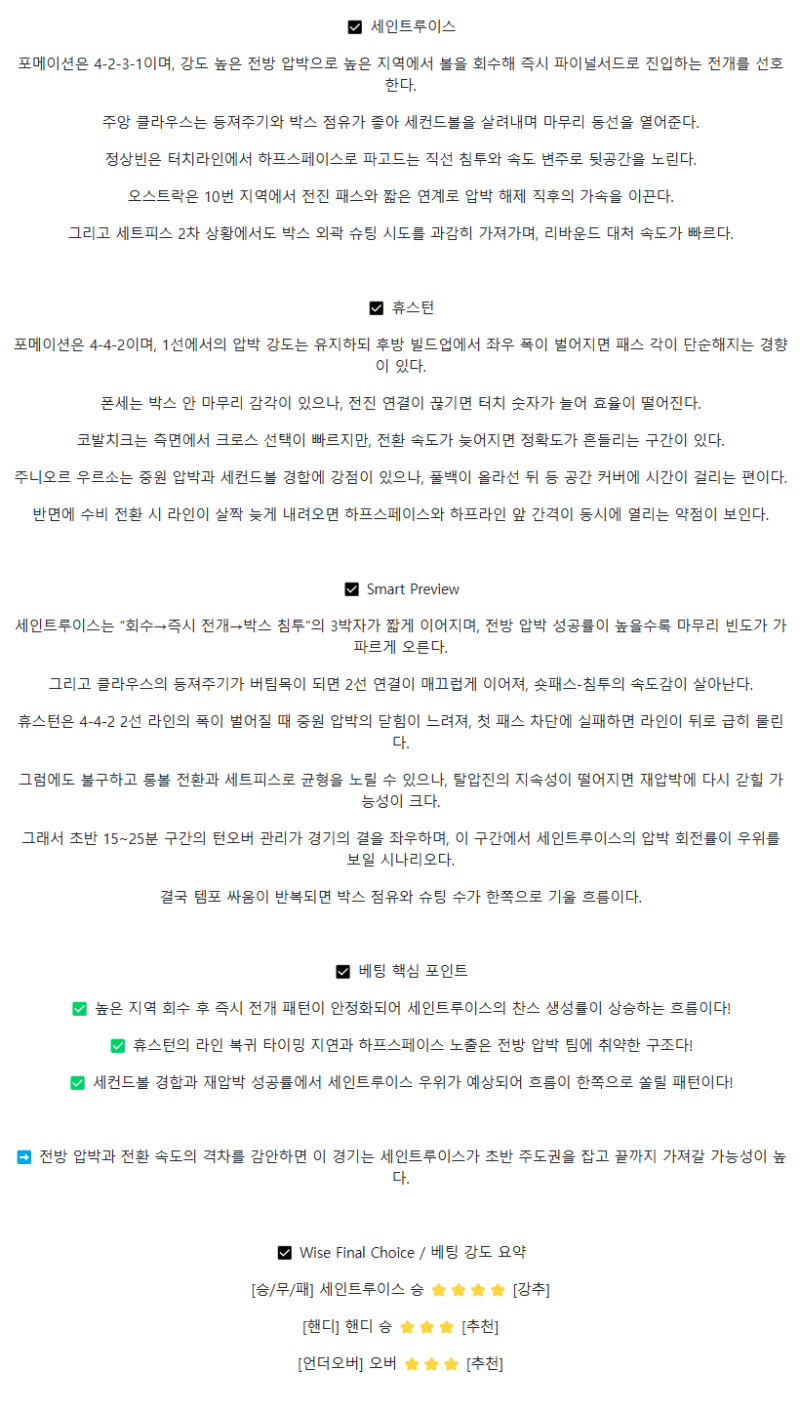 2025년 08월 31일 세인트루이스 시티 FC 휴스턴 다이너모 FC 스포츠 중계 및 분석 올스티비