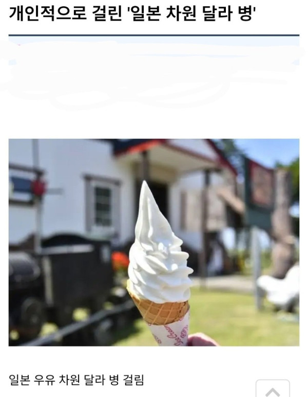 개인적으로 걸린 일본은 차원 달라병