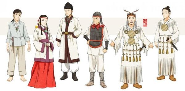 고인돌만들던 시대에 입던 옷차림