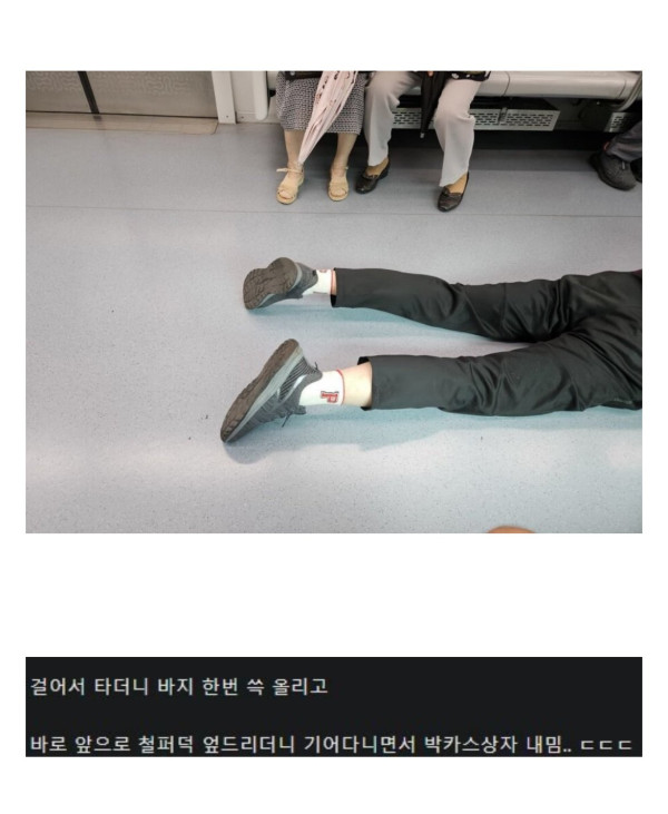 지하철 입장하면 하반신 마비오는 사람 레전드
