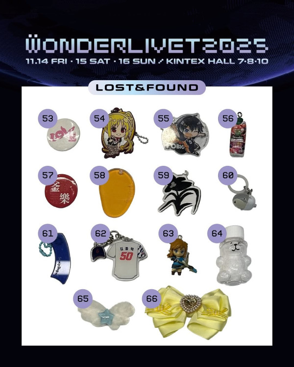 분실물에 수상하게 오타쿠 굿즈가 많은 음악 페스티벌