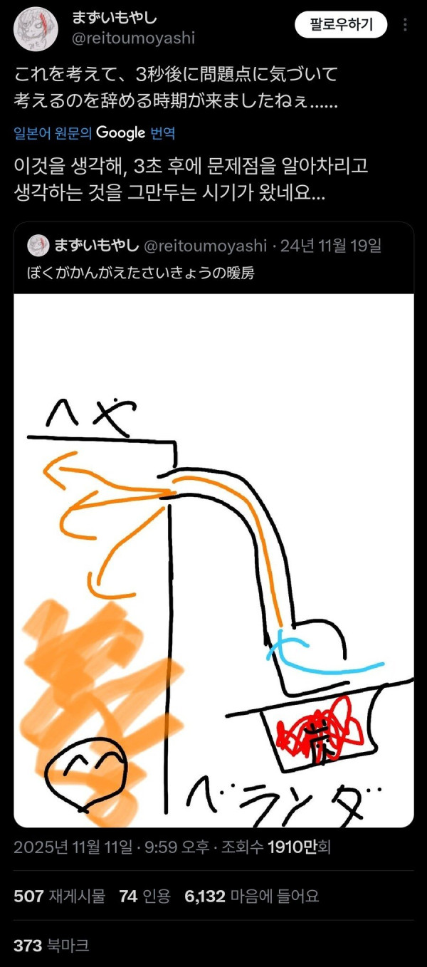 새로운 난방 방식을 생각해낸 일본인