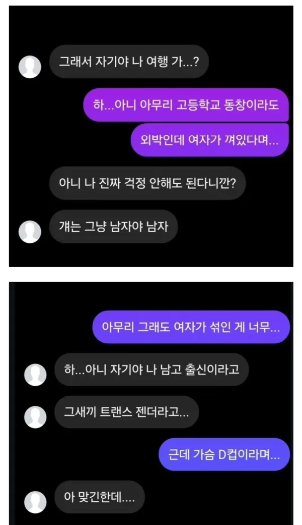 친구들이랑 여행가는거 반대하는 여자친구