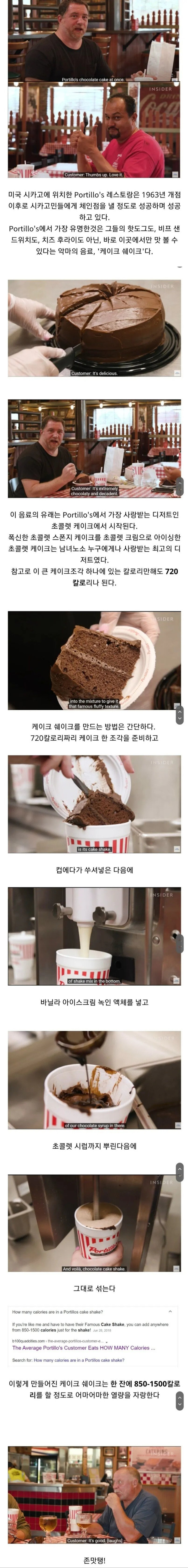 한잔에 1500칼로리라는 천조국의 음료수