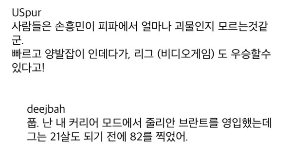 토트넘 손흥민 영입 당시 해외 커뮤 반응